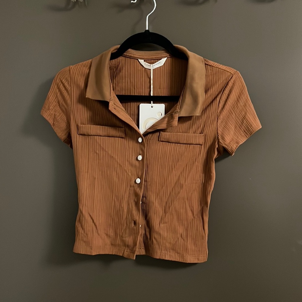 Brand New | Commense | Brown Short Sleeve Cardigan Sz. S